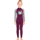 Adore Girls Sun Protection One piece Long Sleeve Quick drying Swimsuit Rash Guard M150113K Purple