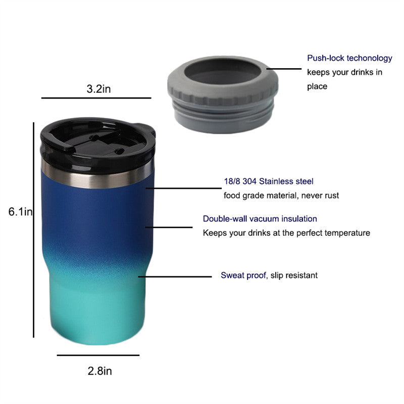 14oz Drink Cooler with 2 Lids Vacuum Insulated Cup for Hot Cold Drinks-2