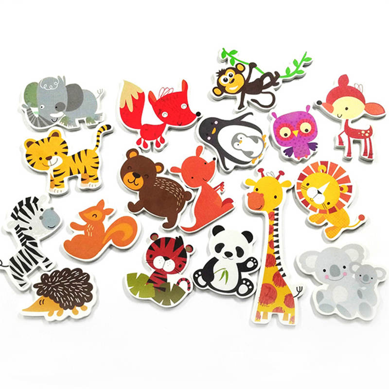 18Pcs Forest Animals Bath Foam Toys Set Educational Floating Toys for Baby Girls Boys