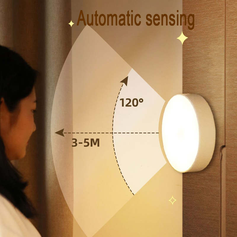 Human Body Sensor Night Light Smart Charging Led Lamp-White