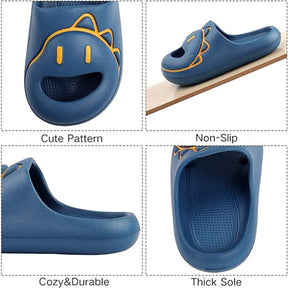 Kids Slide Sandals Thickened Sole Ergonomic Slippers for Outdoor-Blue