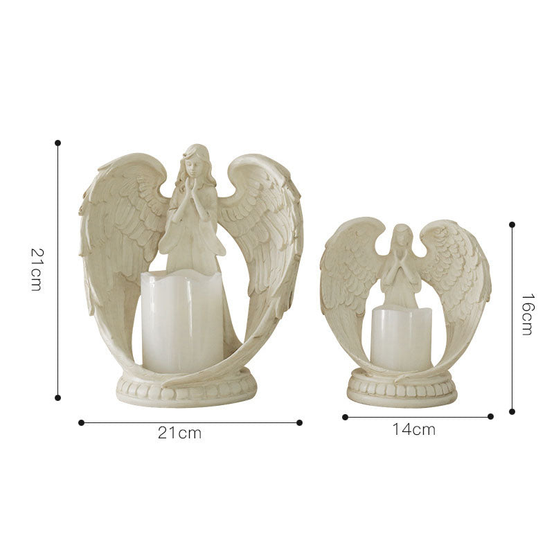 Angel Statue LED Candle Holder Memory Gift for Loss Loved One