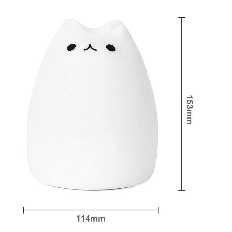 7 Colorful Cat Night Light Rechargeable with Remote Control for Kids Girls-Popular Cat