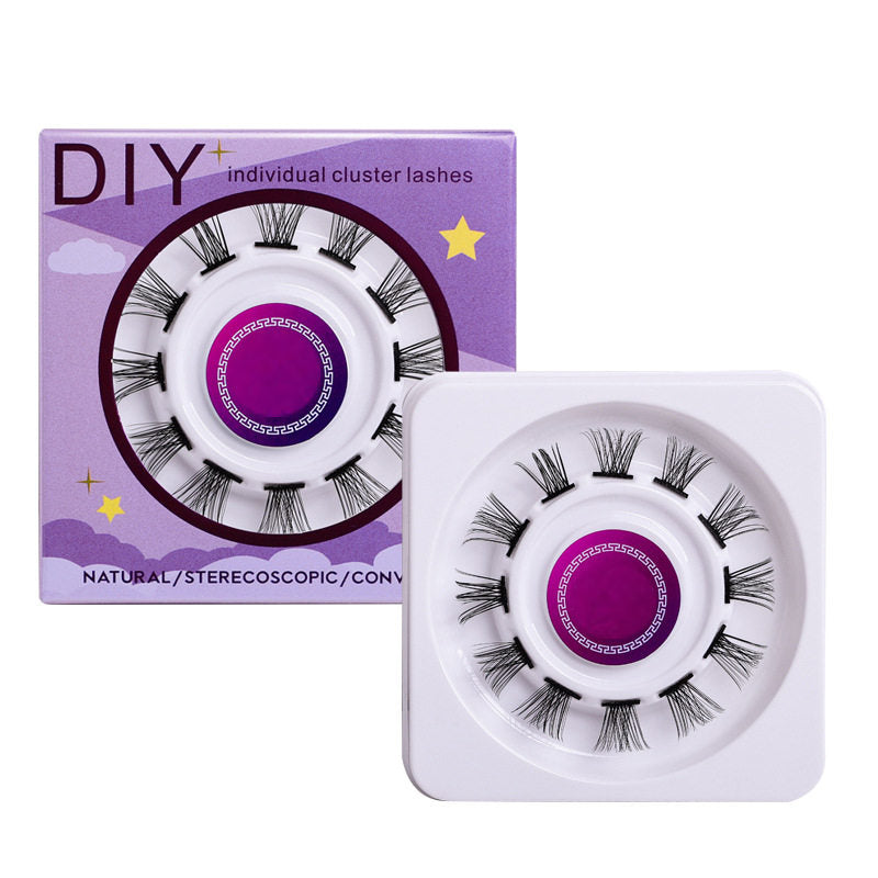 12 Clusters DIY Natural Eyelash Wispy Light 3D Effect Individual Lashes-W01