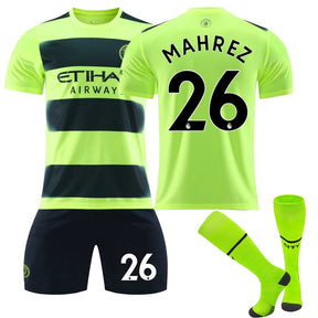 MAHREZ #26 Manchester Second Away Jersey 2022/23 Soccer Jersey Kit For Adult Kids