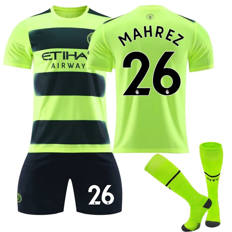 MAHREZ #26 Manchester Second Away Jersey 2022/23 Soccer Jersey Kit For Adult Kids