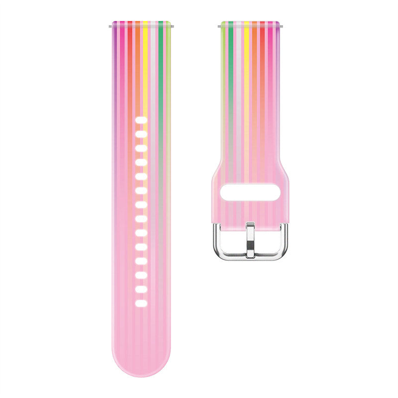 Semi Frosted Watch Strap Transparent Rainbow for Samsung Huawei Watch-06