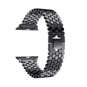 YLW Stainless Steel Watch Band Adjustable Wristbands for Apple IWatch Series SE/1/2/3/4/5/6 For Women-Black