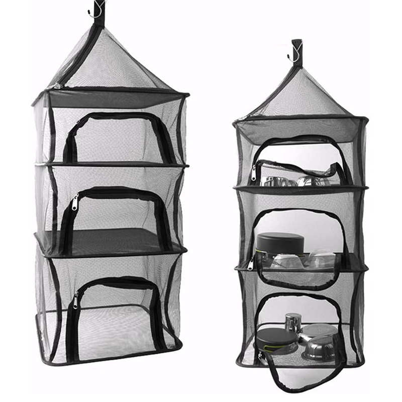 Camping Dry Net 4 Layer Outdoor Hanging Foldable Drying Rack