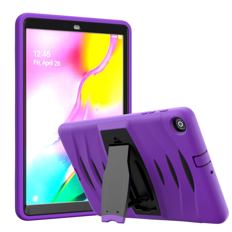 Shock Wave Kickstand Case Anti-Fall Protection For Samsung Tab A 10.1 T510/T515(2019)-Purple