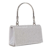 Womens Handbag Glitter Rhinestones Bag Evening Clutch for Party Wedding-Silver