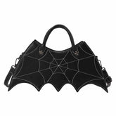 Women Novelty Bat Shoulder Bag Fashion Halloween Handbags-Black