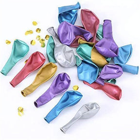 50pcs 12 Inch Metallic Latex Balloons Party Balloons for Party Birthday -Mixed