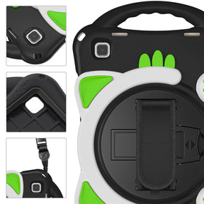CatA Samsung Tablet for Tab A7 10.4  T500/T505/T507/T505N Built-in Handle Stand With a Strap-Black Green