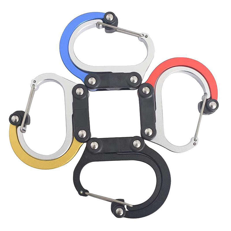 4Pcs Small Carabiner Clip D Ring Hook for Camping Hiking