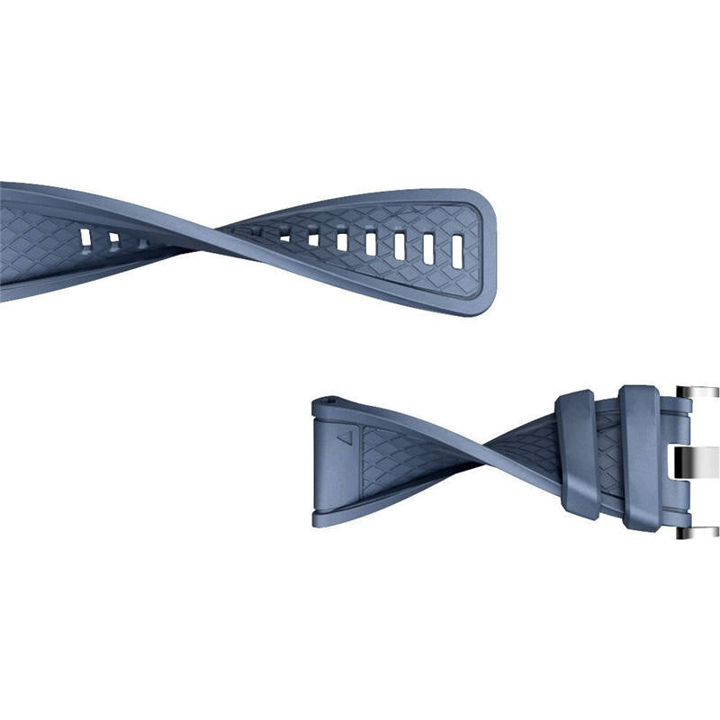 Soft Silicone Watch Strap For Garmin Fenix 2 Easy Fit 26mm Width Smart Watch Accessories Black Buckle-Navy Blue