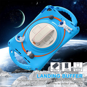 iPad Case Rugged Case with Handle Stand Shoulder Strap for iPad 10.2 Inch 2019/2020/2021-LightBlue