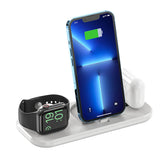 A32 Foldable Portable 3 in 1 Charging Station for Apple Watch/iPhone/AirPods-White