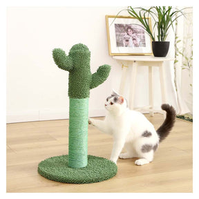 Cactus Scratching Post with Natural Sisal Rope Hanging Ball for Cats