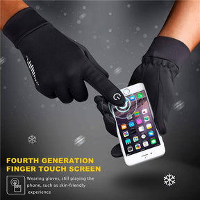 Winter Gloves Men Women Touchscreen Running Gloves Cold Weather Work Gloves -Black