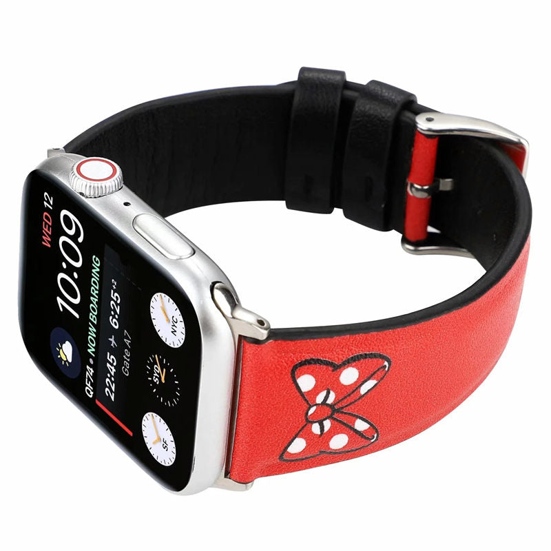 Cartoon Leather Watch Band for Apple Watch Series SE/6/5/4/3/2/1-E