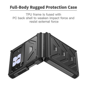 6.7inch Armored Full-Body Rugged Protection Case for Samsung Galaxy Z Flip 3-Black