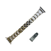 D Shape Stainless Steel Watch Band Adjustable Wristbands for Apple IWatch Series SE/1/2/3/4/5/6 For Women Men-Silver