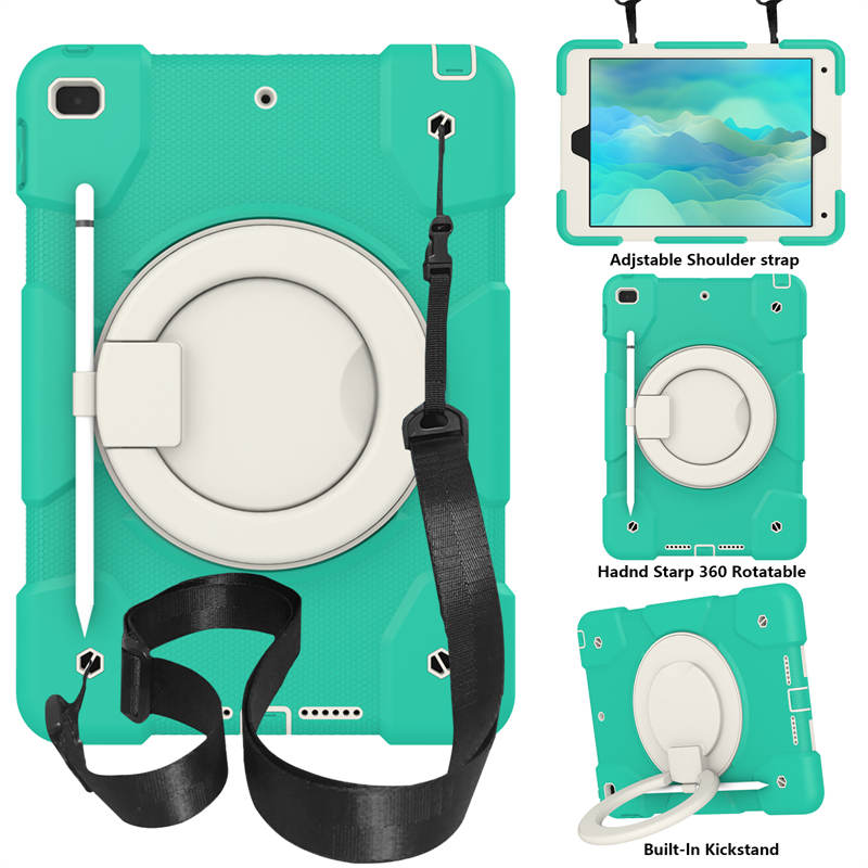 iPad Case For iPad 10.2 with 360¡ãSwivel Stand-Mint Green