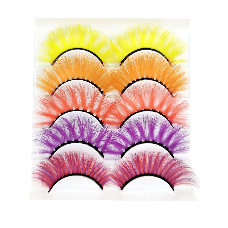 3D False Eyelashes Colored Thick Lashes for Performance Halloween-15