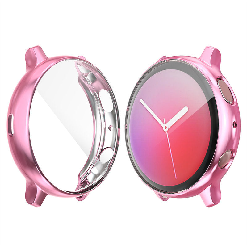 Full Coverage TPU Screen Protective Cover For Samsung Galaxy Watch Active 2 40 44mm-Pink