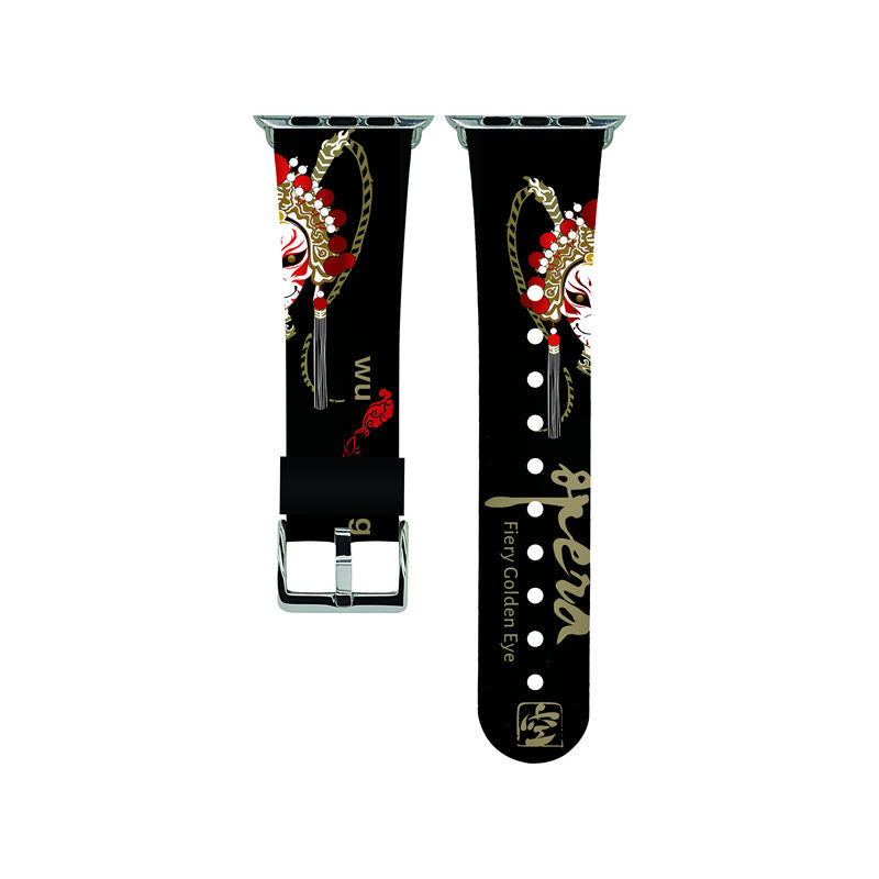 Chinese Style TPU Replacement Watchband for Apple Watch Series SE/6/5/4/3/2/1-1