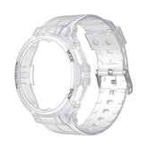 TPU Rugged Watchbands with Protective Case for Samsung Galaxy Watch 5 Pro 45mm Watch 4-Clear