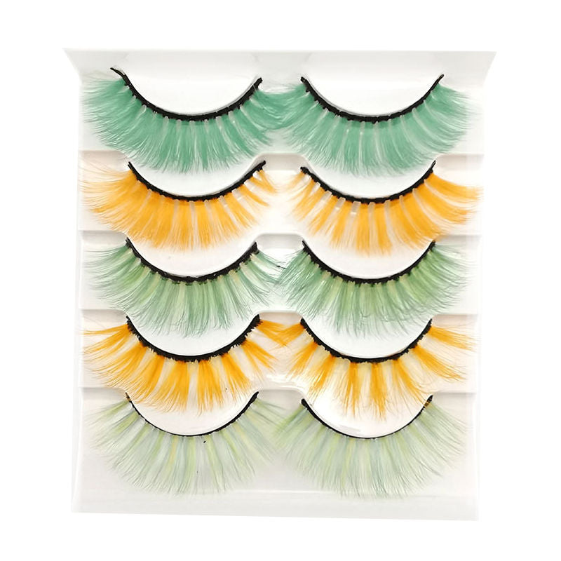 3D False Eyelashes Colored Thick Lashes for Performance Halloween-10