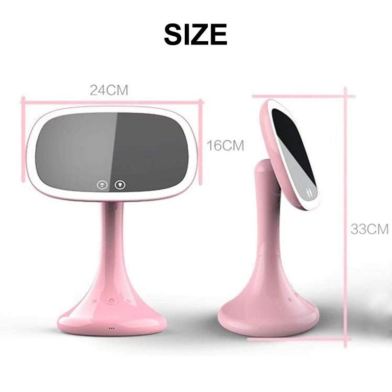 Home & LivingMakeup Mirror Led Dressing Table Mirror with 10X Magnifying Glass-Pink