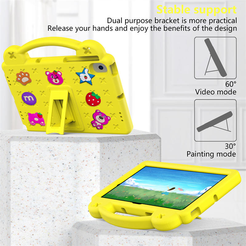 Strawberry Tablet Case for Lenovo Tab M10 Plus TB-125FU (2022)/Nokia T20 10.36 (2021)/Samsung For tab A8 10.5 (2021)-Yellow