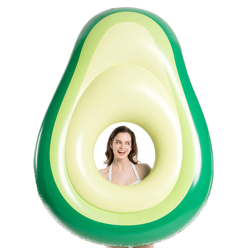 Inflatable Avocado Pool Float with Ball for Kids Adult Summer Beach Toys