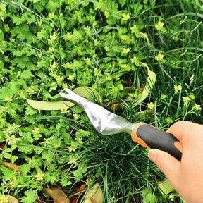 Hand Weeder Tool Garden Weeding Tools with Ergonomic Handle Easy for Weed Removel Manual Weed Puller Bend for Garden Lawn Yard -Orange