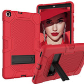 B3 Robot Tablet Case Silicone Shockproof Protective Stand Cover For Samsung Galaxy Tab A 10.1 T515/T510£¨2019)-Red&Black