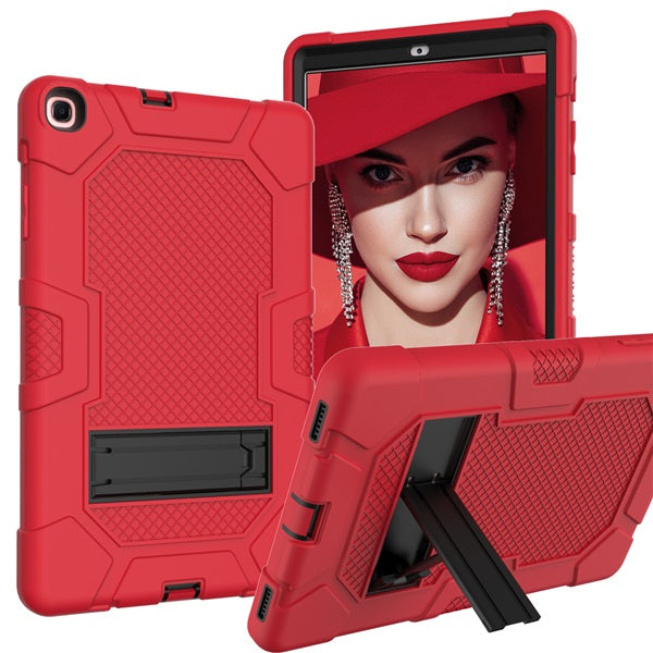 B3 Robot Tablet Case Silicone Shockproof Protective Stand Cover For Samsung Galaxy Tab A 10.1 T515/T510£¨2019)-Red&Black