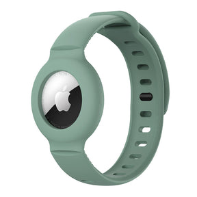 Apple Airtags Watch Strap Silicone Protective Sleeve-SageGreen
