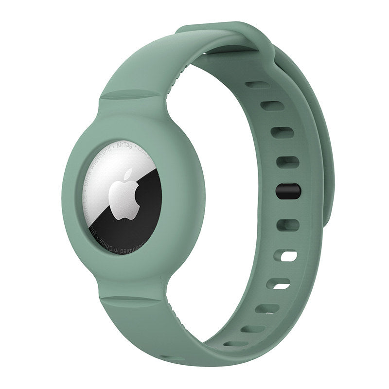 Apple Airtags Watch Strap Silicone Protective Sleeve-SageGreen