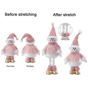 39Inch Stractable Snowman Doll Standing Plush Decorations