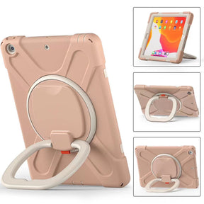 B-OnePiece iPad Case+Neck Strap For iPad 7/8/9 10.2inch-Rose Gold