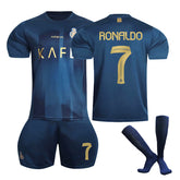 Riyadh Away Jersey RONALDO #7 Soccer Jersey Kids Adult 3-Pieces Jersey Kits