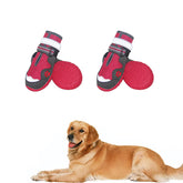 Paw Protector Dog Shoes Mesh Anti-Slip Sole Outdoor Dog Boots-Red