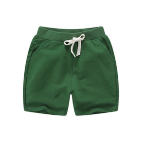 Kids 3 Pack 100% Cotton Sport Jogger Shorts Casual Elastic Pants-F