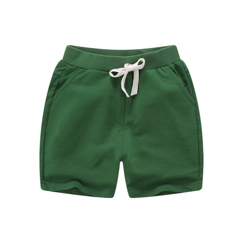 Kids 3 Pack 100% Cotton Sport Jogger Shorts Casual Elastic Pants-F