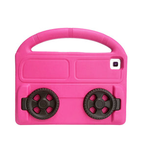 Wheel Samsung Tablet Case For Tab S P6 Lite/A7 (2020)/S5E (2019) Shockproof Stand Cover With Handle Stand-Rose