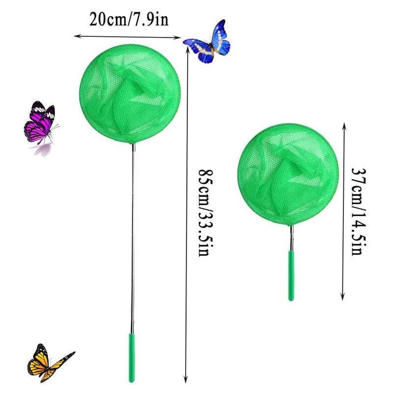 6Pcs Colorful Retractable Butterfly Net Kids Outdoor Catching Tools