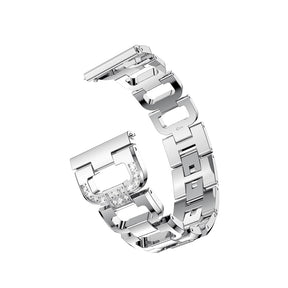 Diamonds Metal Bands For Samsung S3/Galaxy Watch 46mm(Silver)